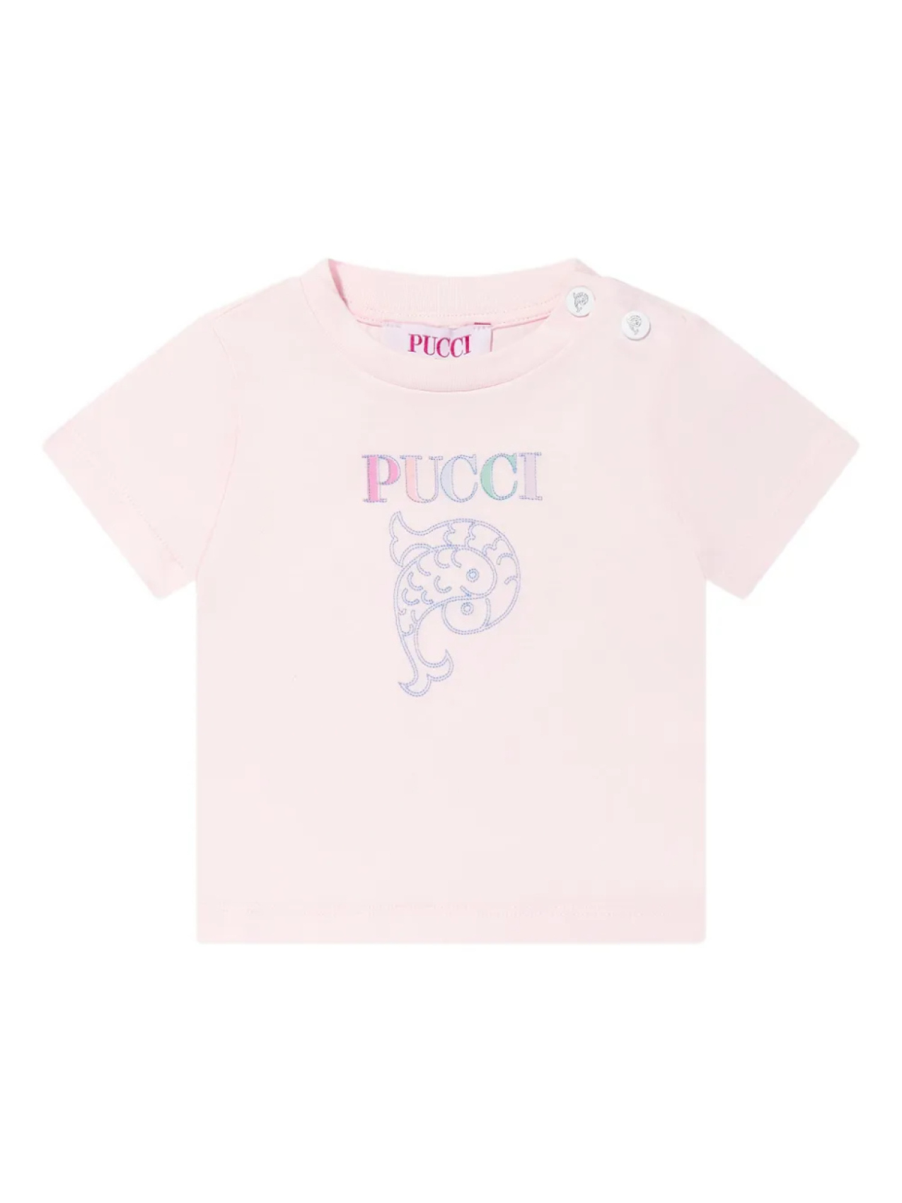 

Футболка из хлопка PUCCI Junior, розовый