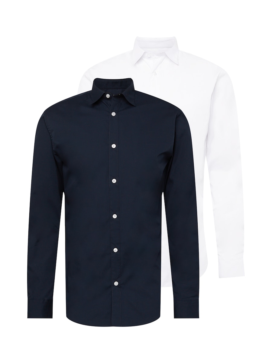 

Рубашка делового кроя Slim Fit JACK & JONES JJJoe, темно-синий/белый