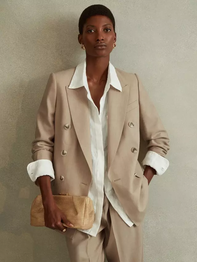 

Блейзер Reiss Petite Sadie Double Breasted, цвет neutral