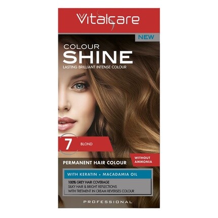 Vitalcare Color Shine Cream без аммиака с кератином №7 Блонд — фото 2