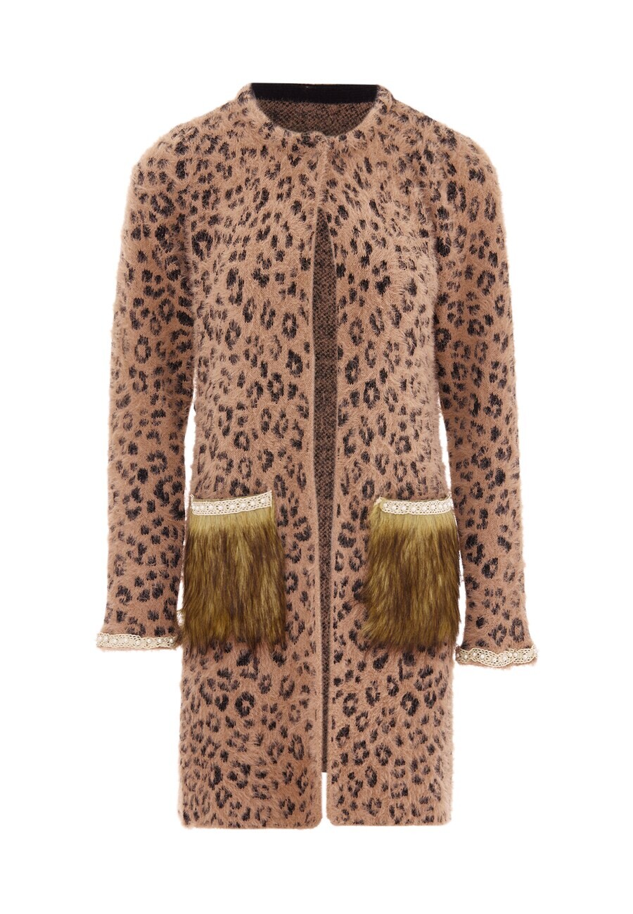

Вязаный кардиган faina Knit Cardigan, кэмел