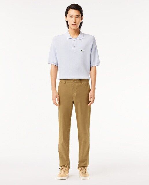

Легкие брюки чиносы из эластичного хлопка Lacoste, бежевый