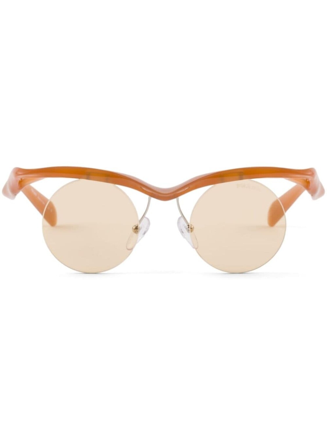 

Prada Eyewear солнцезащитные очки Morph в круглой оправе, оранжевый