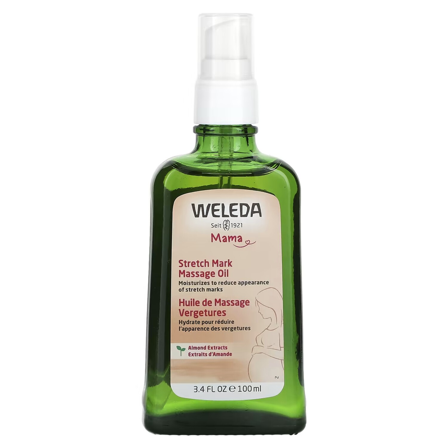 

Массажное масло от растяжек Weleda Mama с экстрактом миндаля, 100 мл