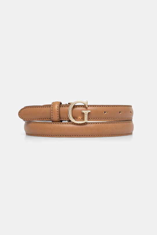 

Кожаный ремень Guess, бежевый