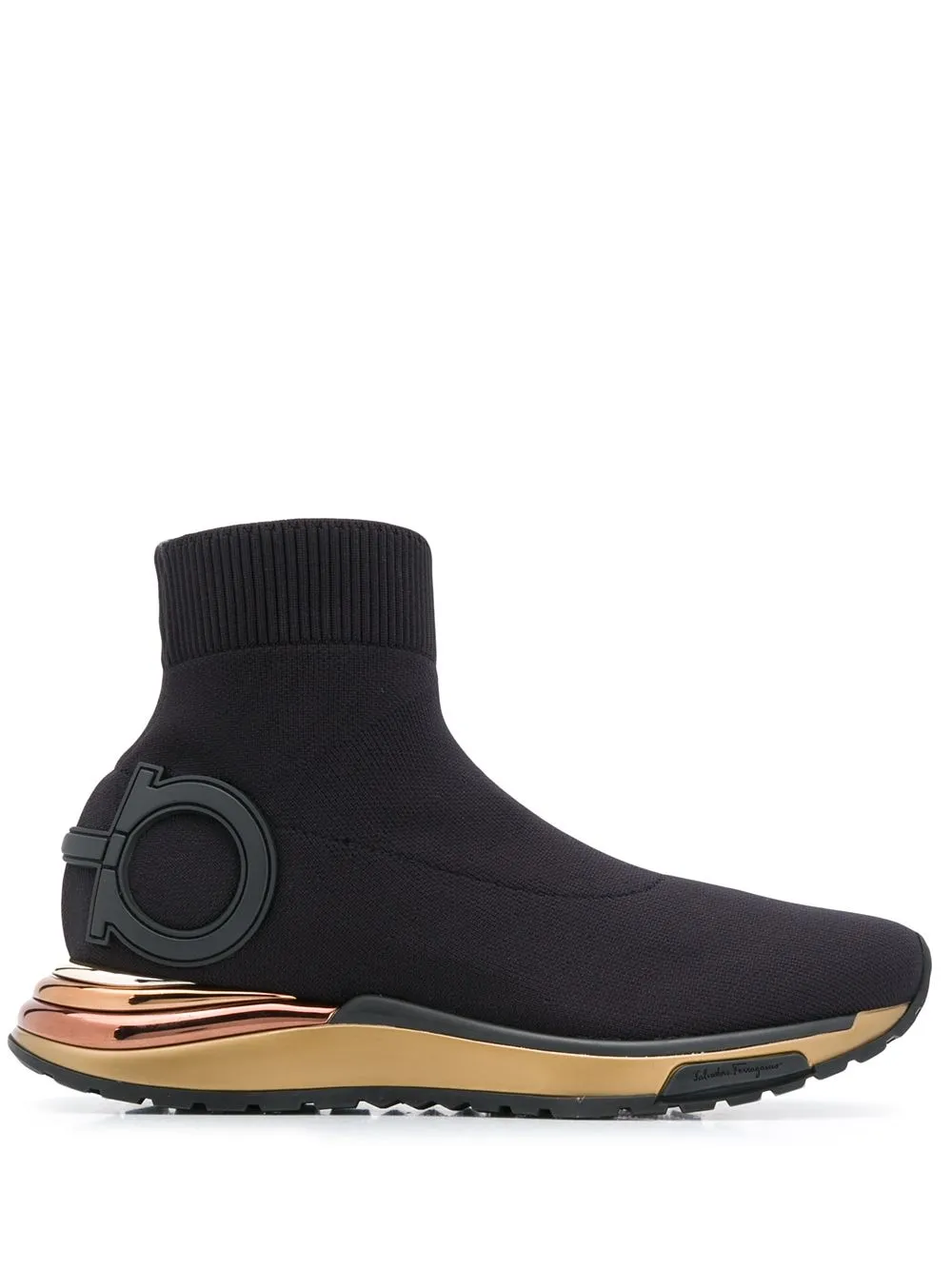 Высокие кроссовки Gardena Ferragamo, черный