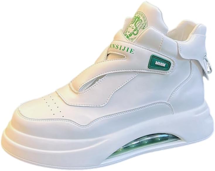 

Мужские высокие повседневные спортивные кроссовки - толстая подошва с шнуровкой для комфорта на улице Hoalox, зеленый