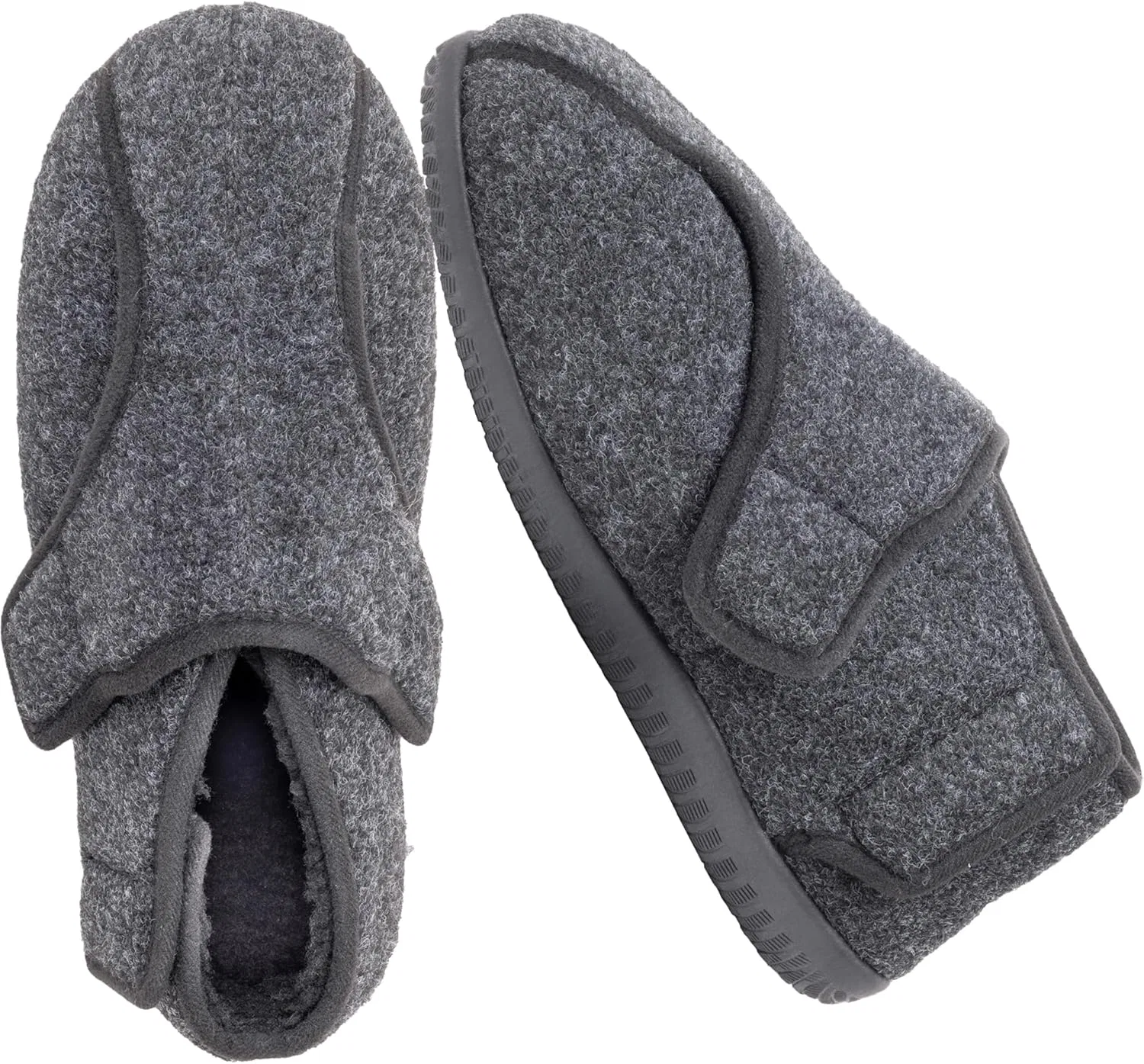 Тапочки диабетические из пеноматериала с эффектом памяти EUROPEAN SOFTEST, Sherpa Anthracite