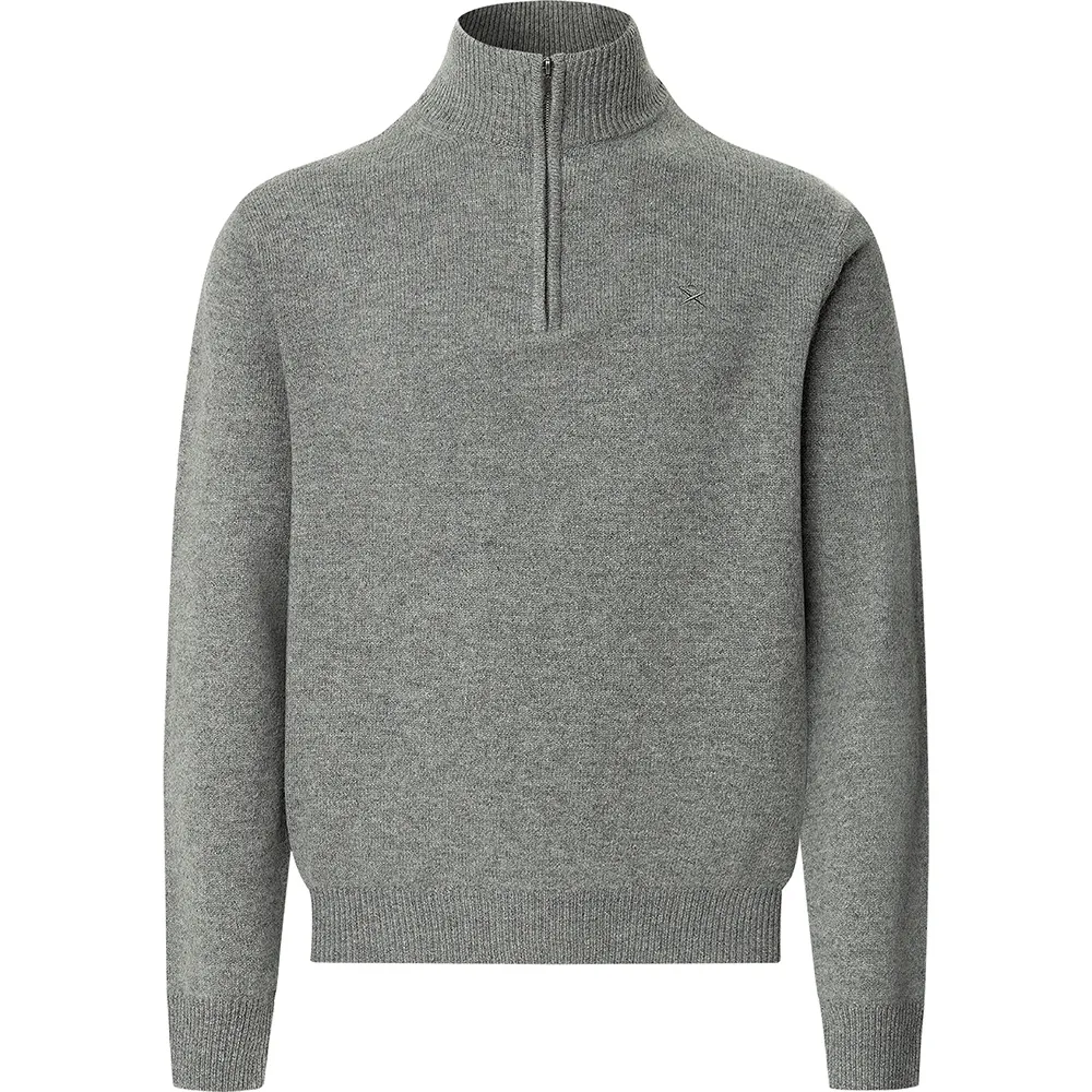 

Свитер Hackett Lambswool half zip, серый