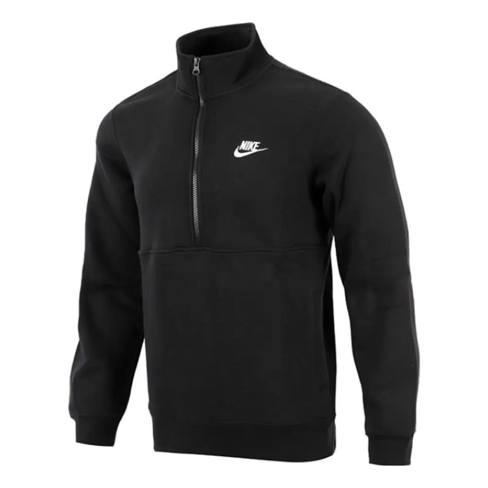 

Топ Nike Sportswear Club Half Zip Top 'Black' DD4733-011, черный