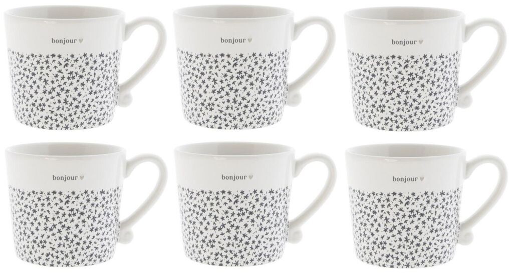 

Набор из 6 чашек MINI BLOOMS BONJOUR D. 8,5см 220мл белый Bastion Collections