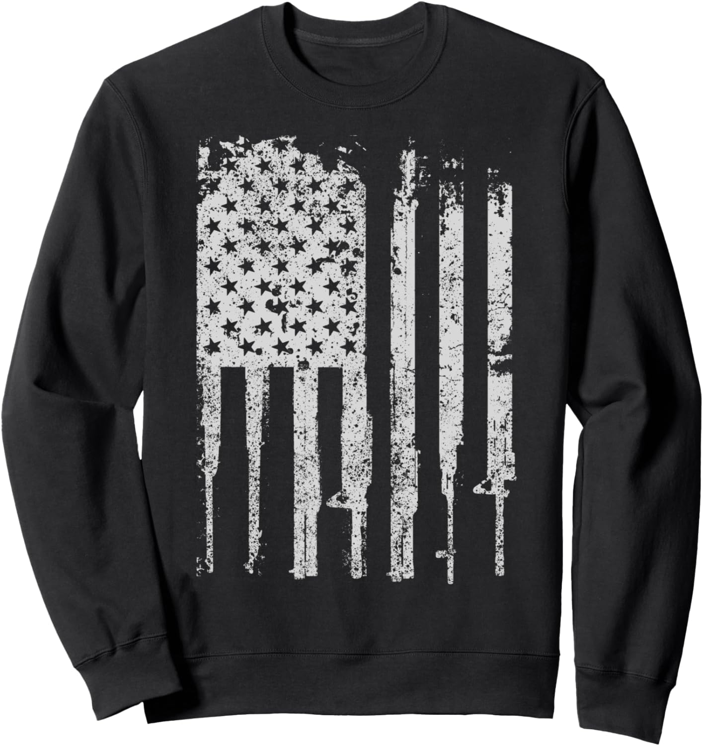 

Эпичная толстовка с изображением флага США и оружия (винтовки) Pacific Oracle T-Shirts & Gifts, черный