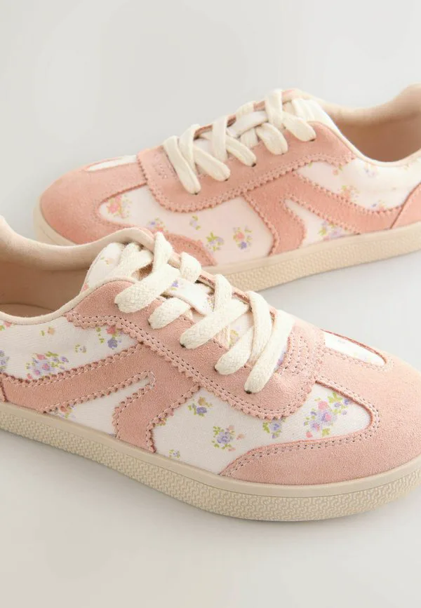 Кроссовки на шнуровке стандартного кроя для повседневной носки Next, Pink Floral — фото 3