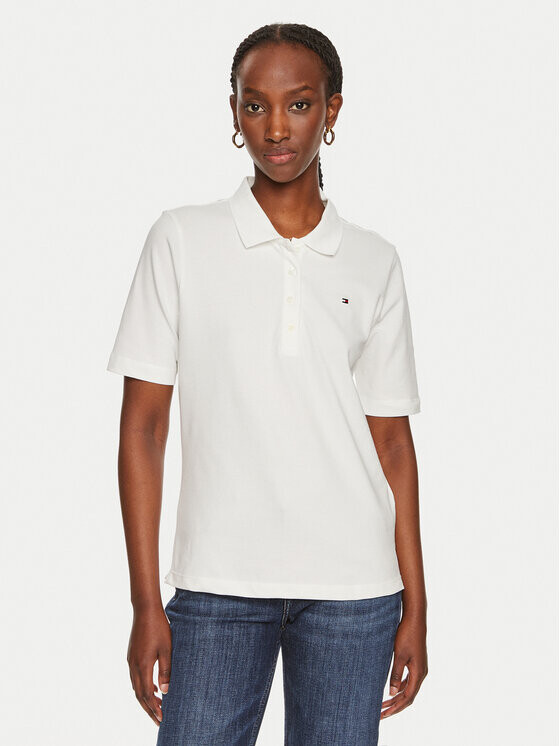 

Поло стандартного кроя Tommy Hilfiger, экрю