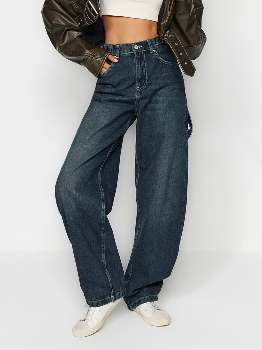 

Джинсы Trendyol Loose fit Jeans, темно-синий
