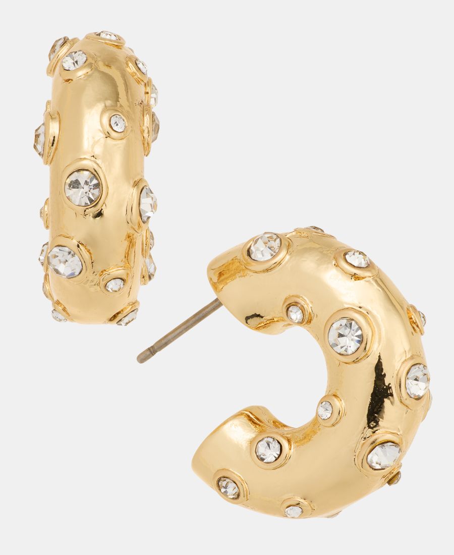 

Маленькие серьги-кольца с паве, 0,8 дюйма, эксклюзивно от Macy's On 34th, Gold