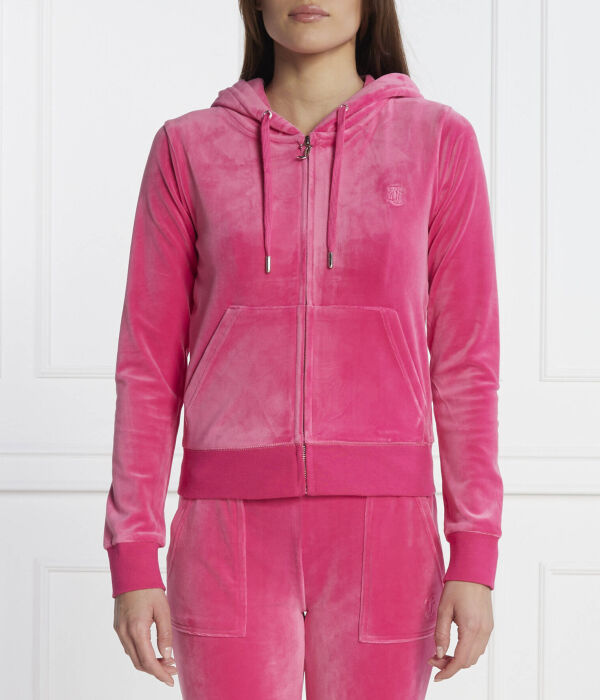 

Толстовка женская Juicy Couture велюровая на молнии, розовый