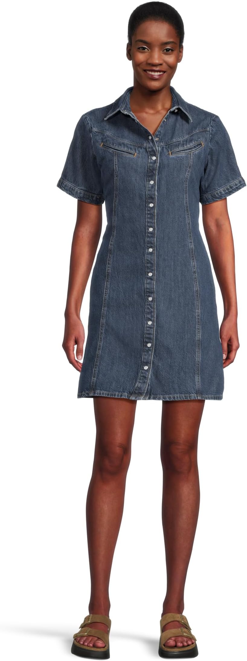 

Платье Levi's Premium Rinoa Denim Short Sleeve Dress, цвет Sledge Sister