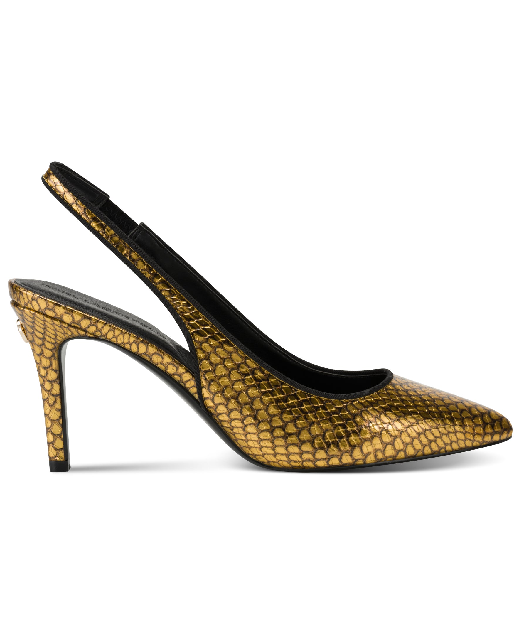 Туфли-лодочки Rosalyn Slingback KARL LAGERFELD PARIS, золотой/черный — фото 2