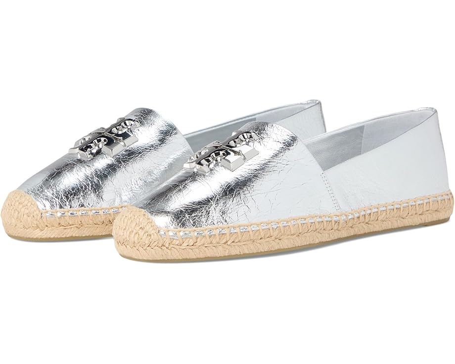 Лоферы Tory Burch Eleanor Espadrille, цвет Shiny Silver/Silver