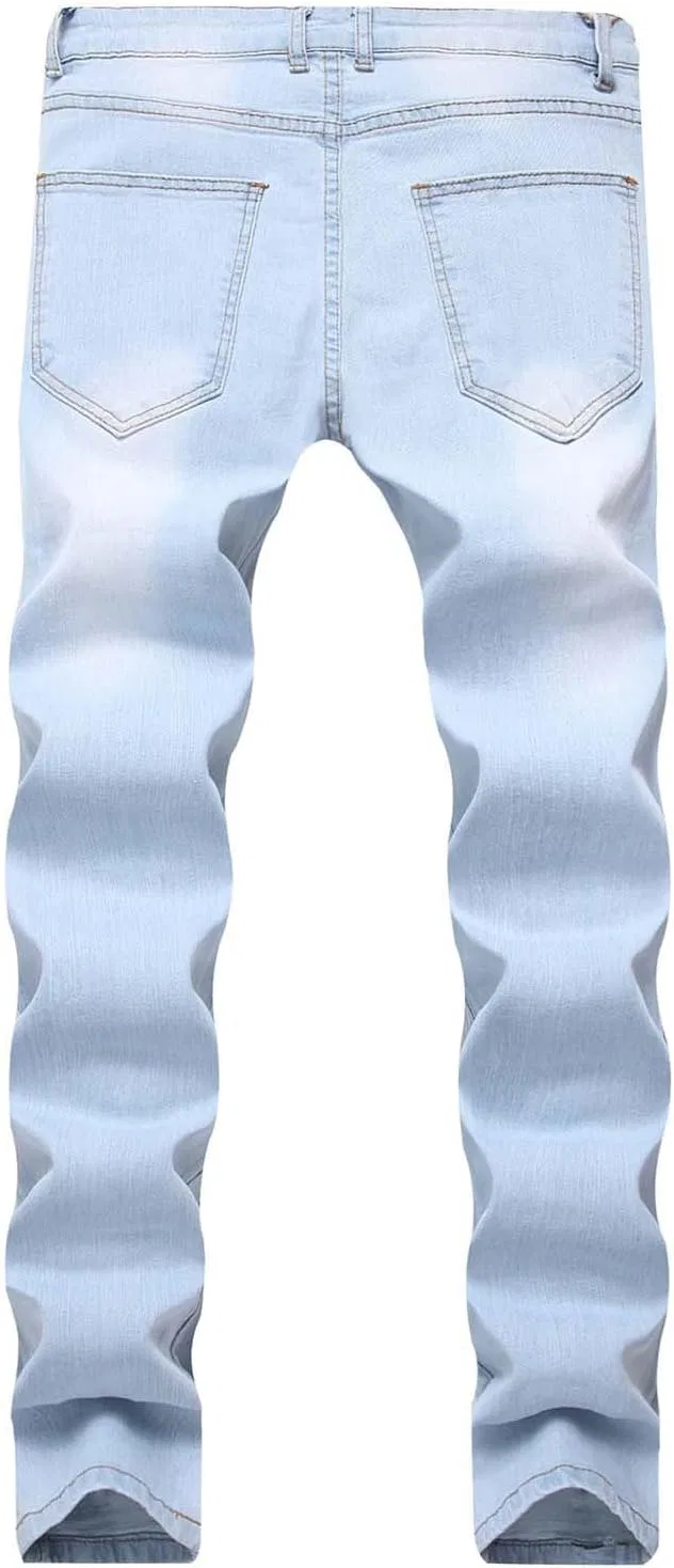 Джинсы мешковатые, Slim-fit, Sky Blue — фото 3