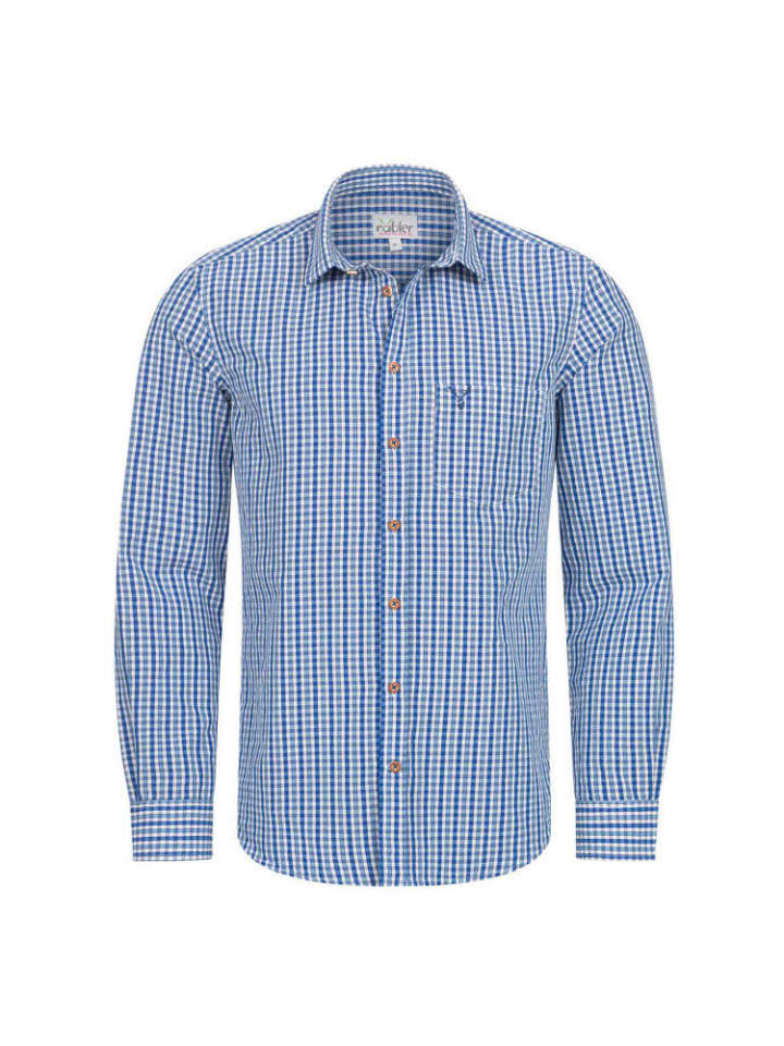 

Традиционная рубашка Гарри с длинными рукавами синего цвета Nübler