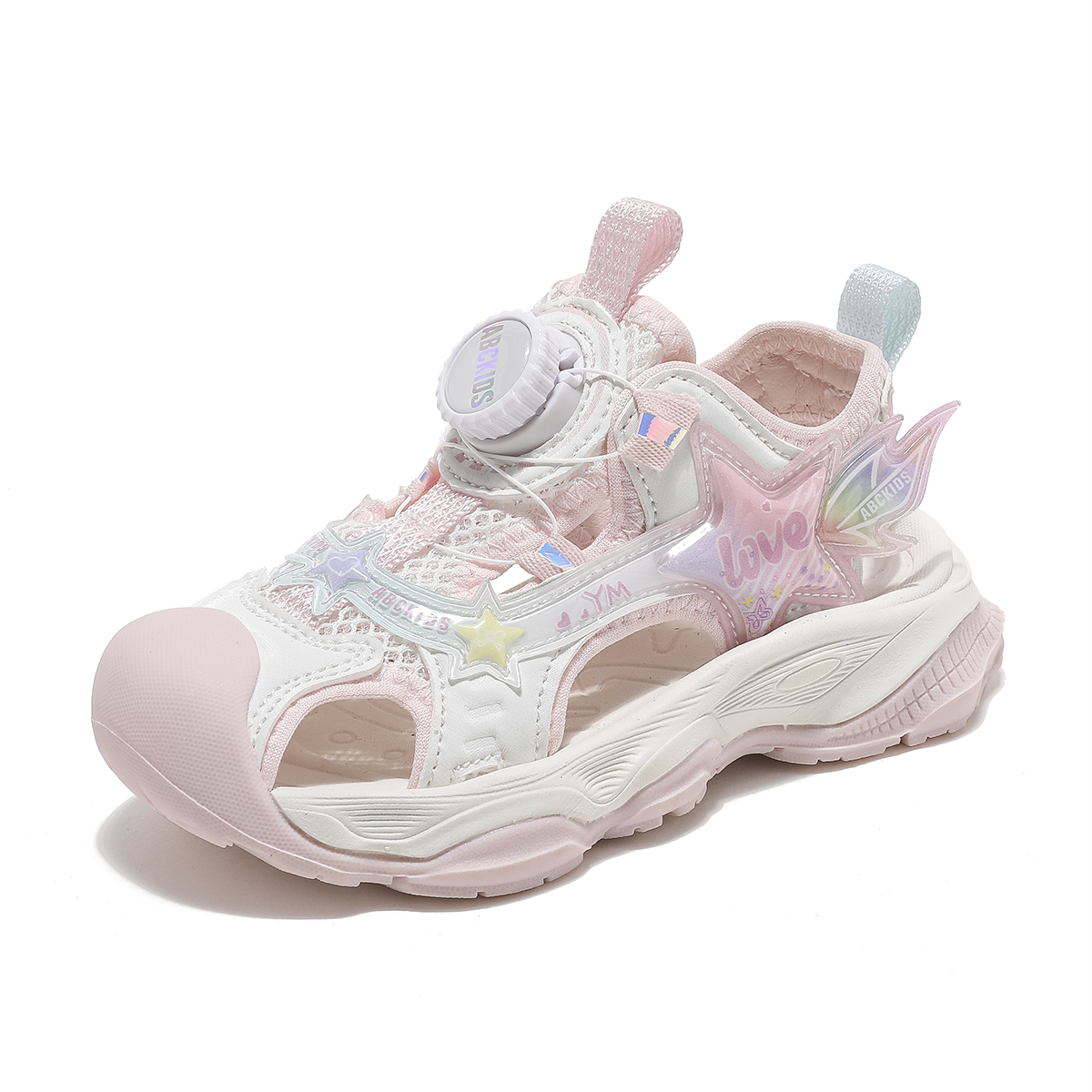 

Износостойкие легкие амортизирующие низкие сандалии для детей ABC KIDS, бежевый/мультиколор