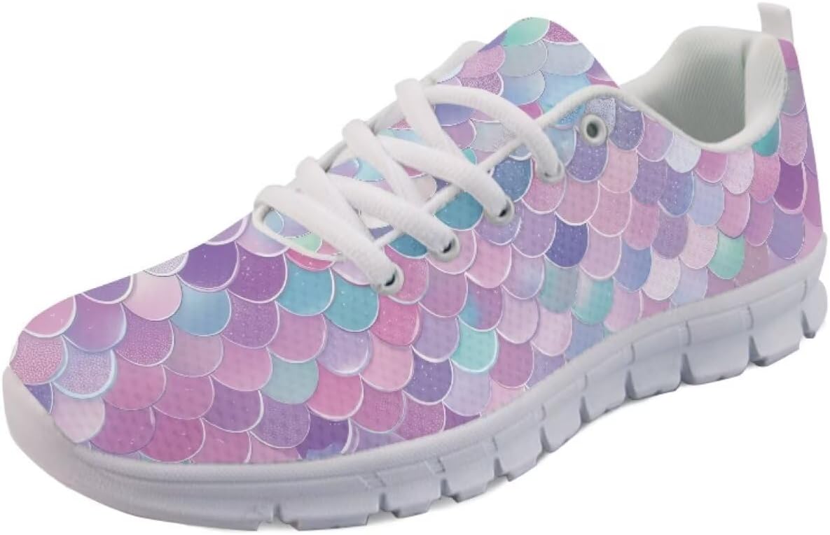 

Модные кроссовки низкие для бега для женщин и мужчин, теннисные, прогулочные, спортивные, фитнес-кроссовки, кроссовки для фестивалей Getelinseng, Fish Scale Print