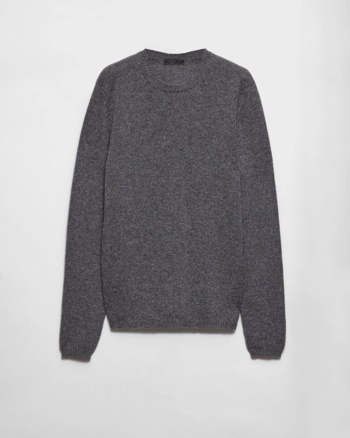 

Кашемировый свитер с круглым вырезом Prada, серый