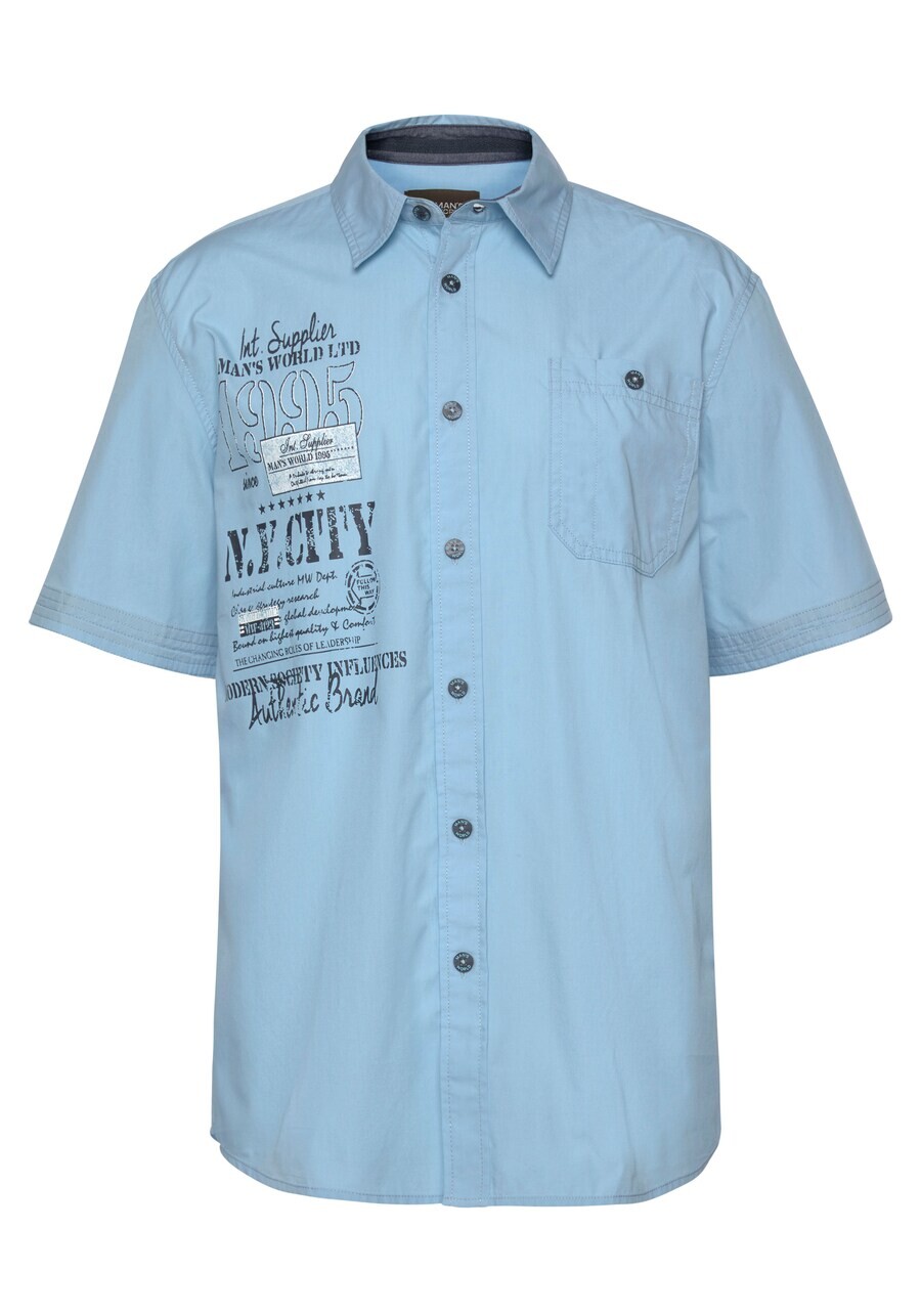 

Повседневная рубашка Man's World Regular fit Button Up Shirt, светло-синий