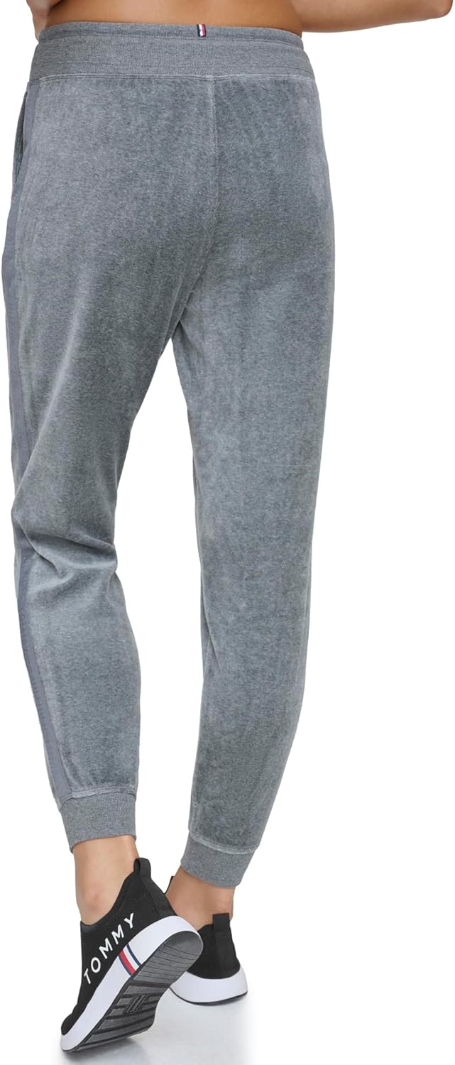 Женские облегающие велюровые брюки-джоггеры Tommy Hilfiger, Ash Heather — фото 4