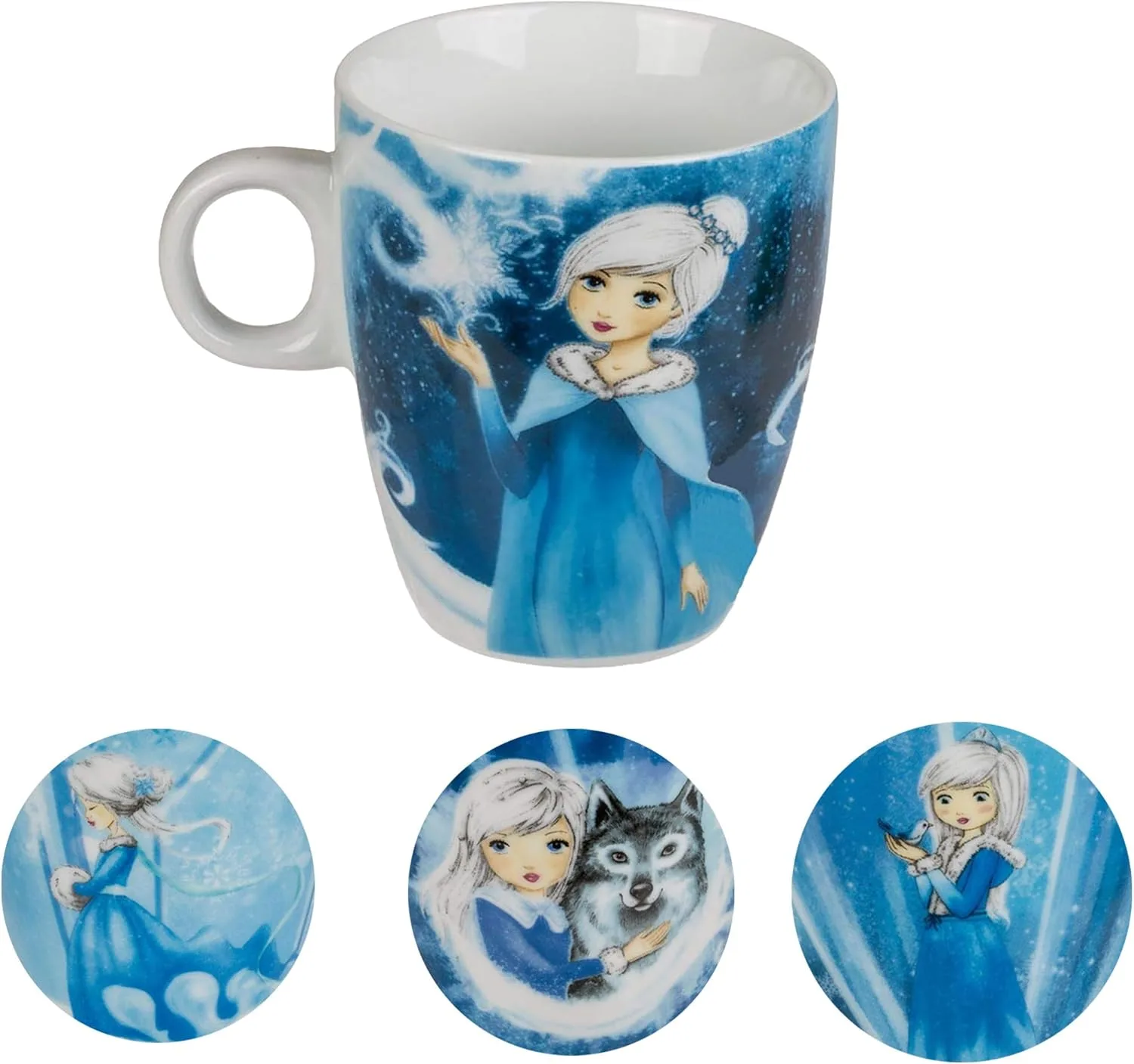 Кружка Ice Princess с молочно-какао принтом, детская кружка из керамики TiborTex — фото 4