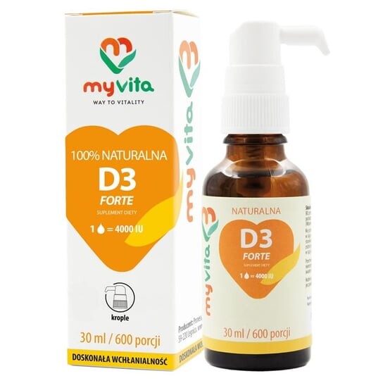 

MyVita Витамин D3 4000 МЕ ФОРТЕ - КАПЛИ 30мл (600 порций)