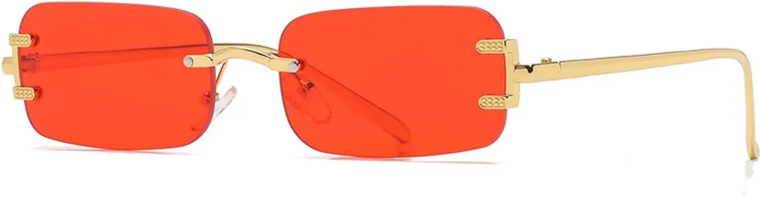 

Солнцезащитные очки с защитой от УФ-излучения UV400 | Без оправы из металла | Для женщин и мужчин | Для занятий спортом на открытом воздухе и вождения DSVIGF, Red