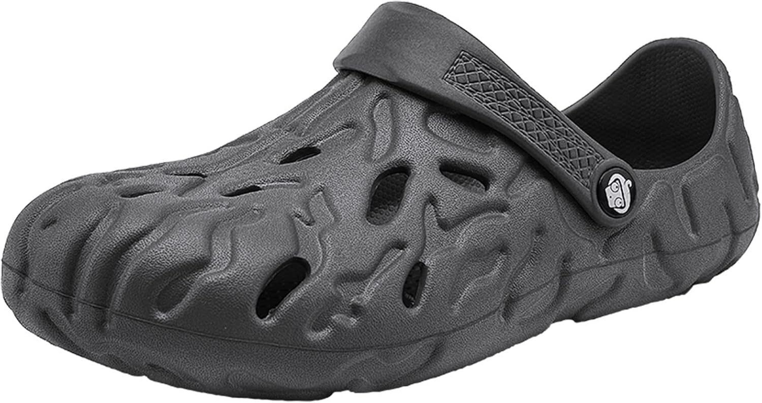 

Мужские большие сабо для дома и улицы, садовая обувь, пляжные сандалии, шлепанцы, обувь для воды EVA с регулируемым ремешком Meidiastra, серый