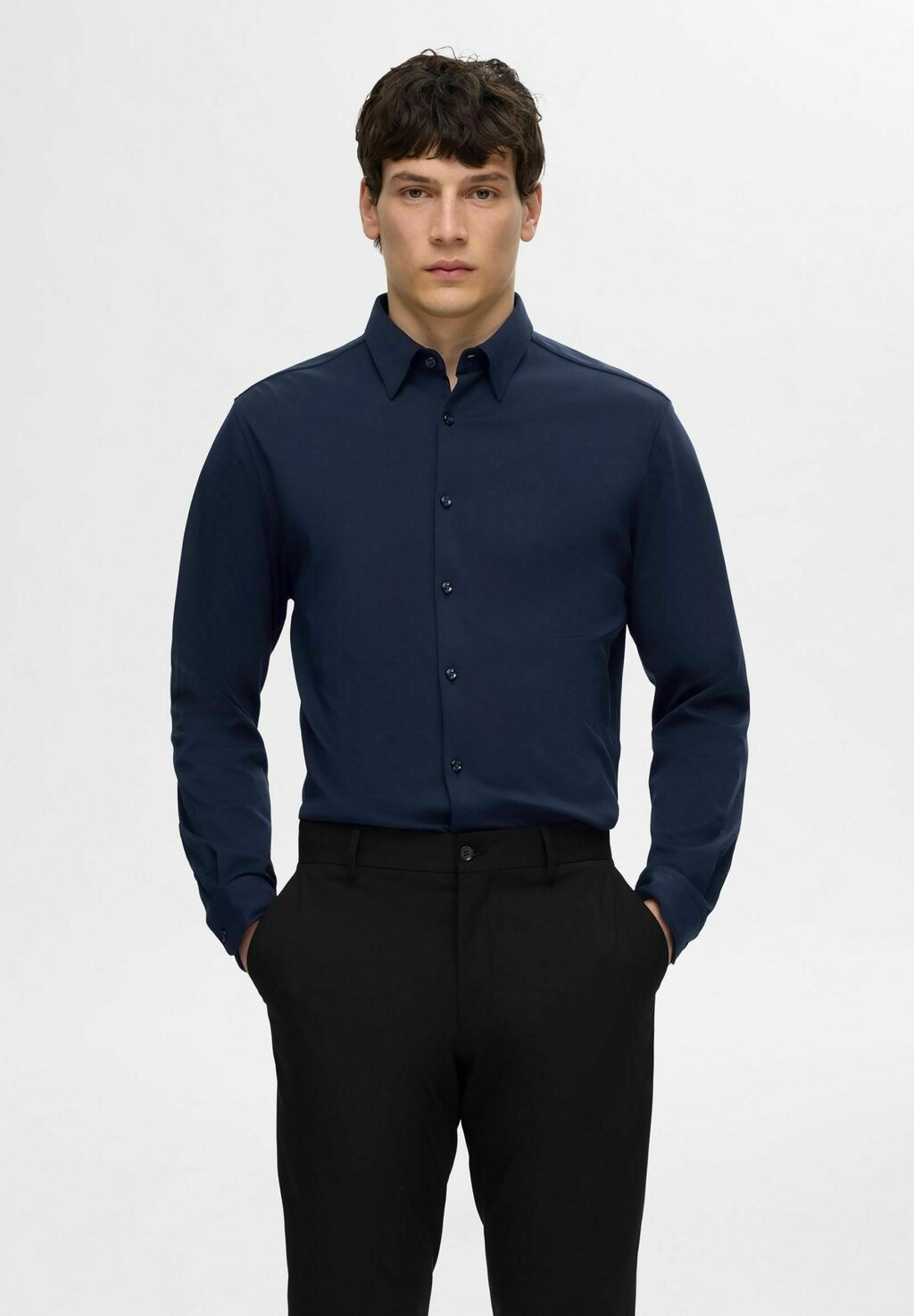 

Рубашка Selected Homme, темно-синий