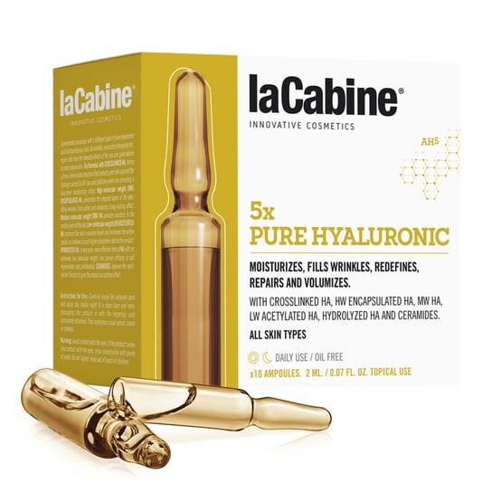 

Ампулы для лица с гиалуроновой кислотой, 10x2 мл La Cabine, 5x Pure Hyaluronic