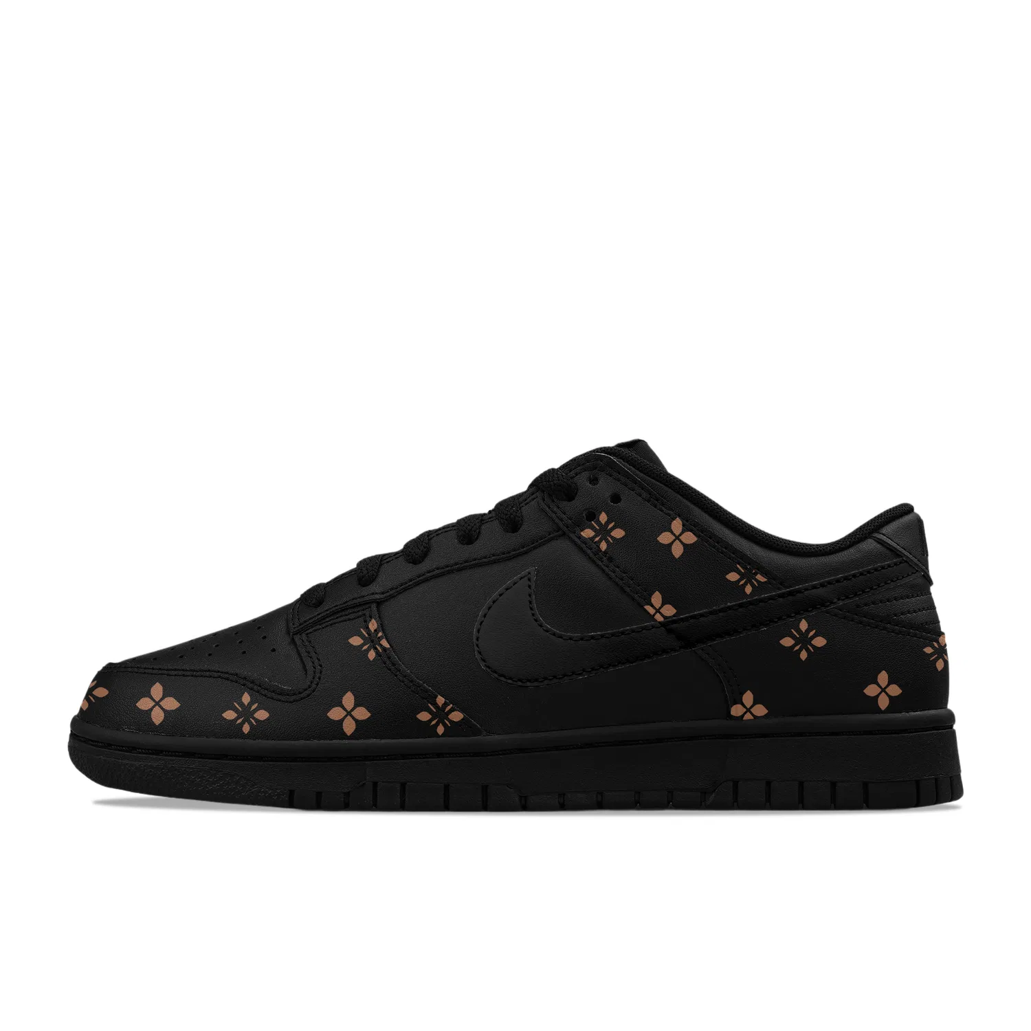 Кроссовки кожаные Nike Dunk Low Black — фото 3