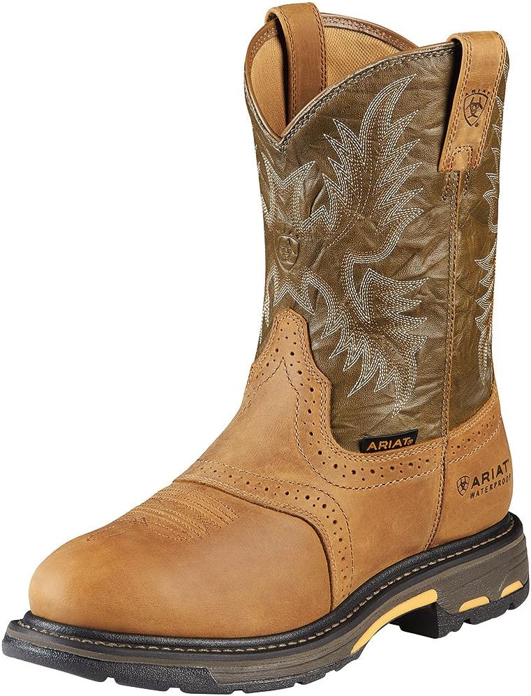 

Мужские ботинки ARIAT Workhog Wellington с водонепроницаемым композитным носком, зеленый