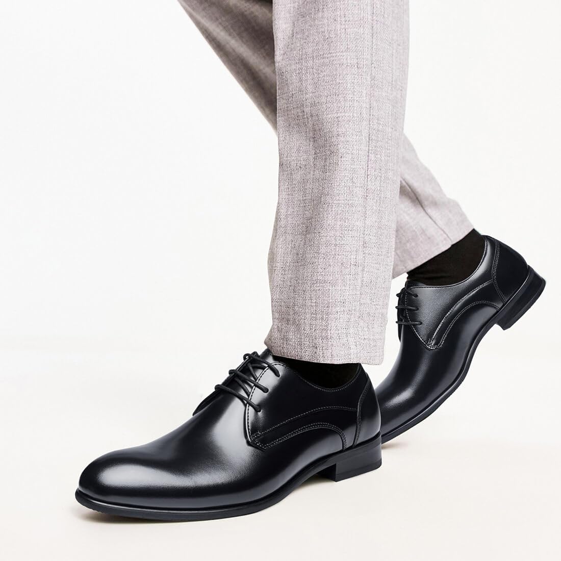 Мужские классические туфли Jepsengord Wingtip из натуральной кожи коровы, оксфорды с брогированием, формальные деловые и свадебные дерби Jepsen Gord, черный — фото 2