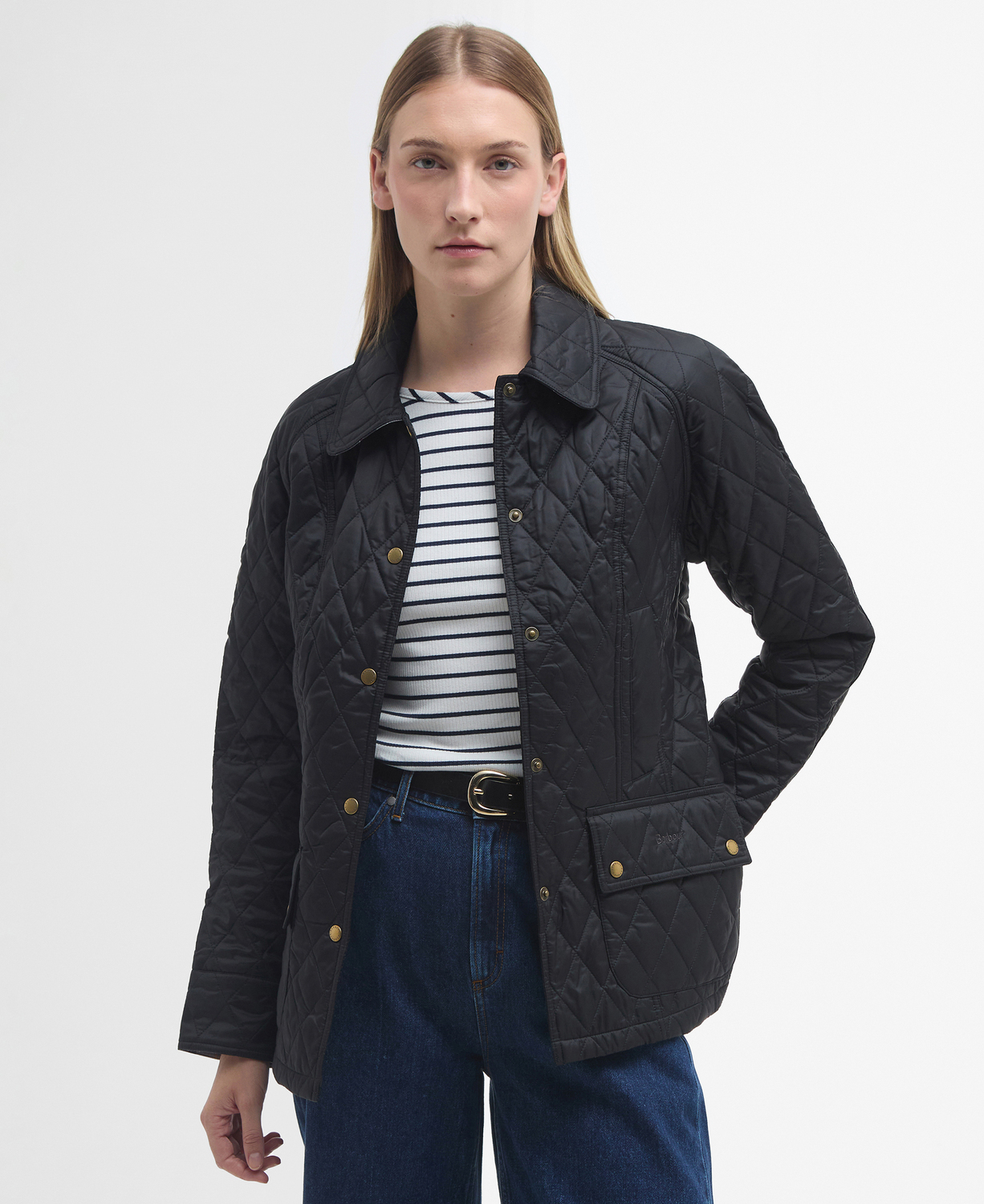 

Стеганая куртка Barbour Summer Beadnell, классический черный