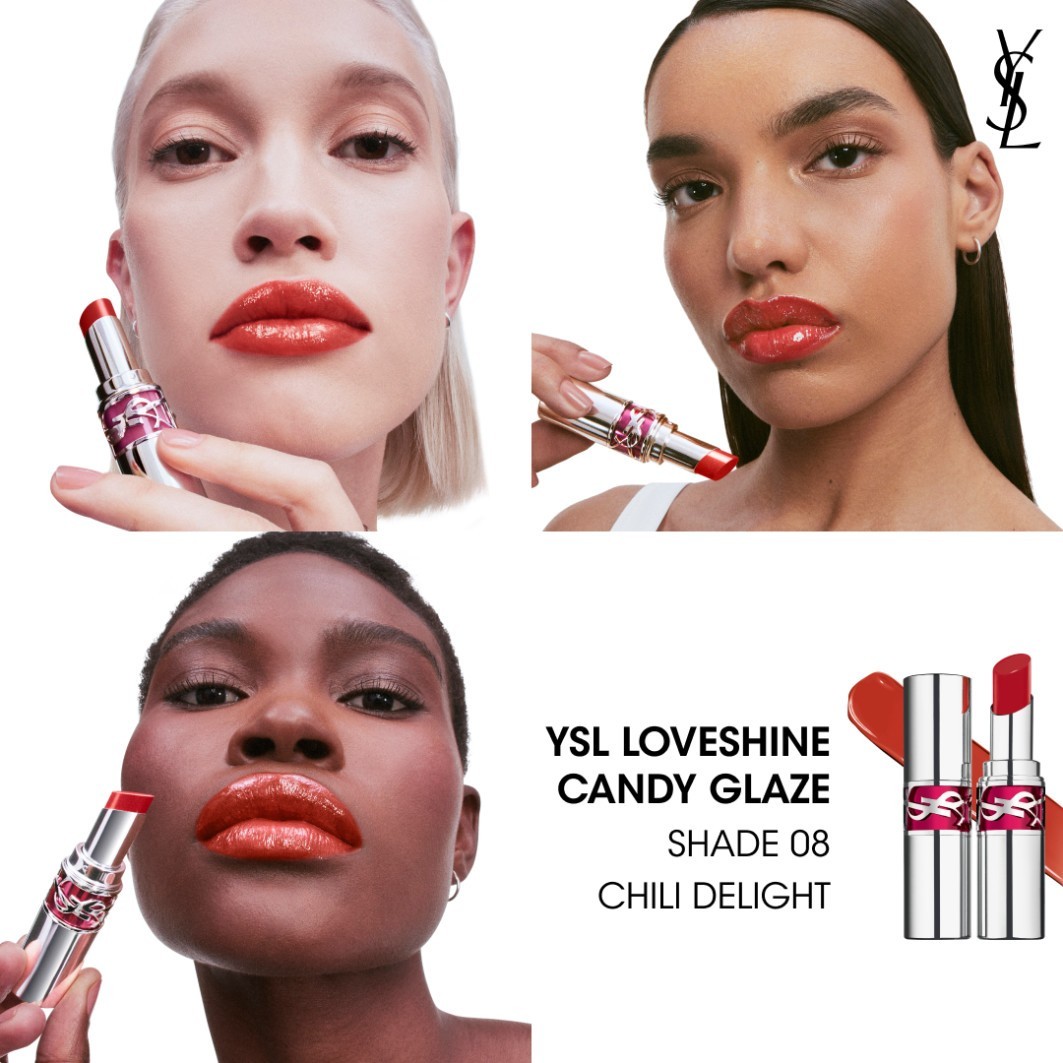 Блеск для губ loveshine candy glaze Yves Saint Laurent, 8 - chili delight, вес 3.2 гр. — фото 4