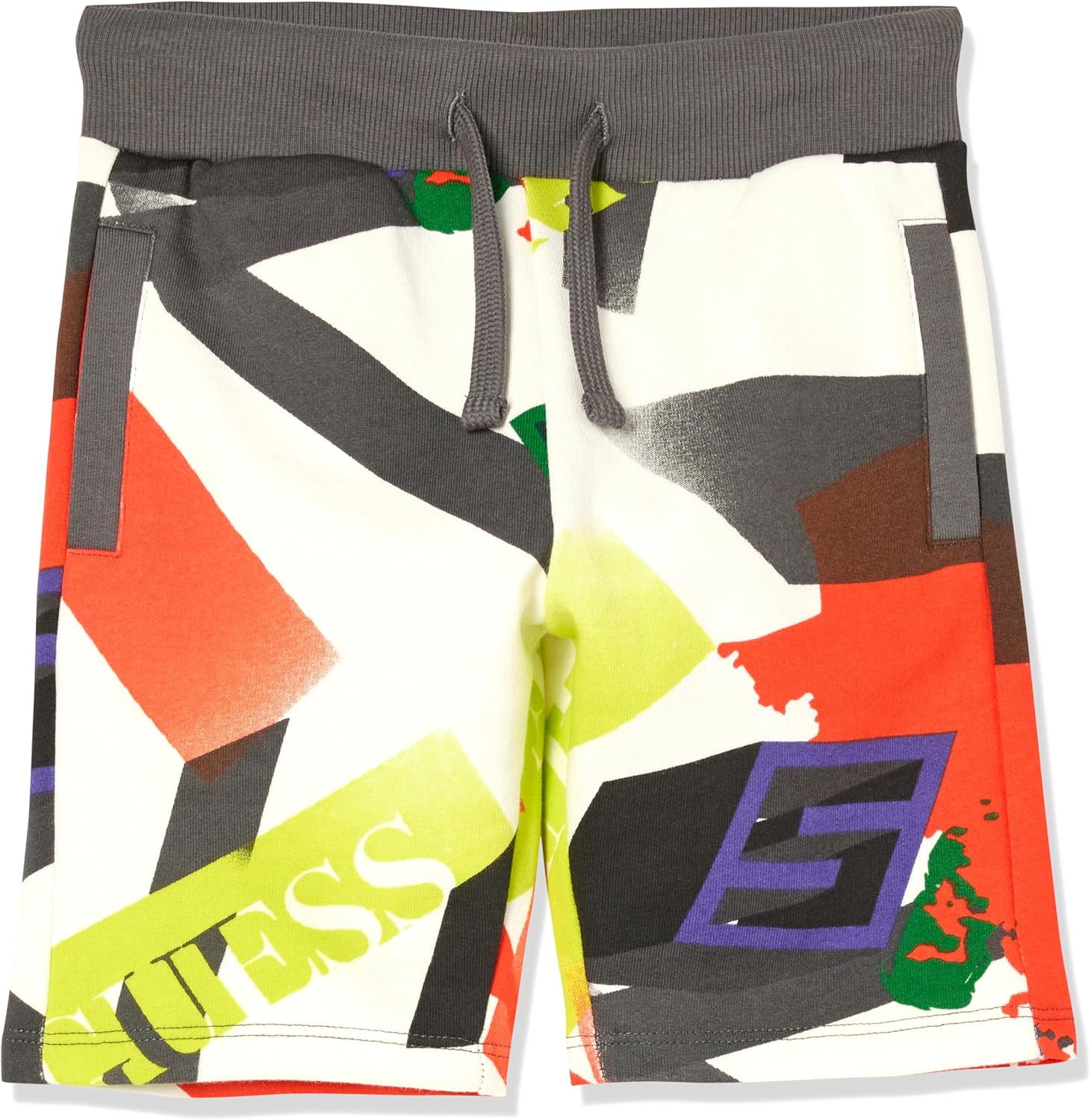 

GUESS Мальчиковые шорты из органического хлопка с принтом по всей поверхности, Allover Geometric Energy