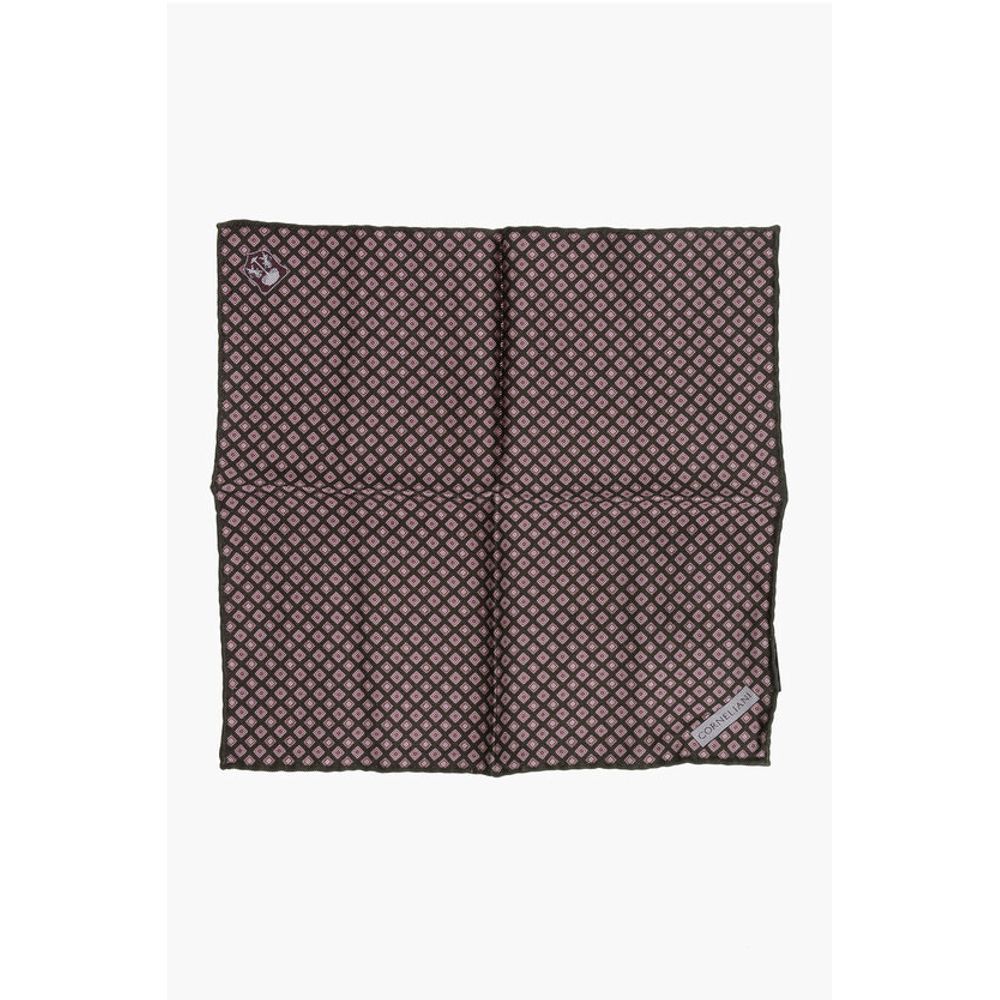 

Шелковый нагрудный платок с геометрическим узором Corneliani, мультиколор