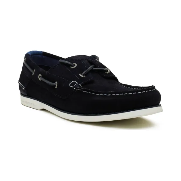 

Кожаные мокасины-лодочки из замши Tommy Hilfiger, синий