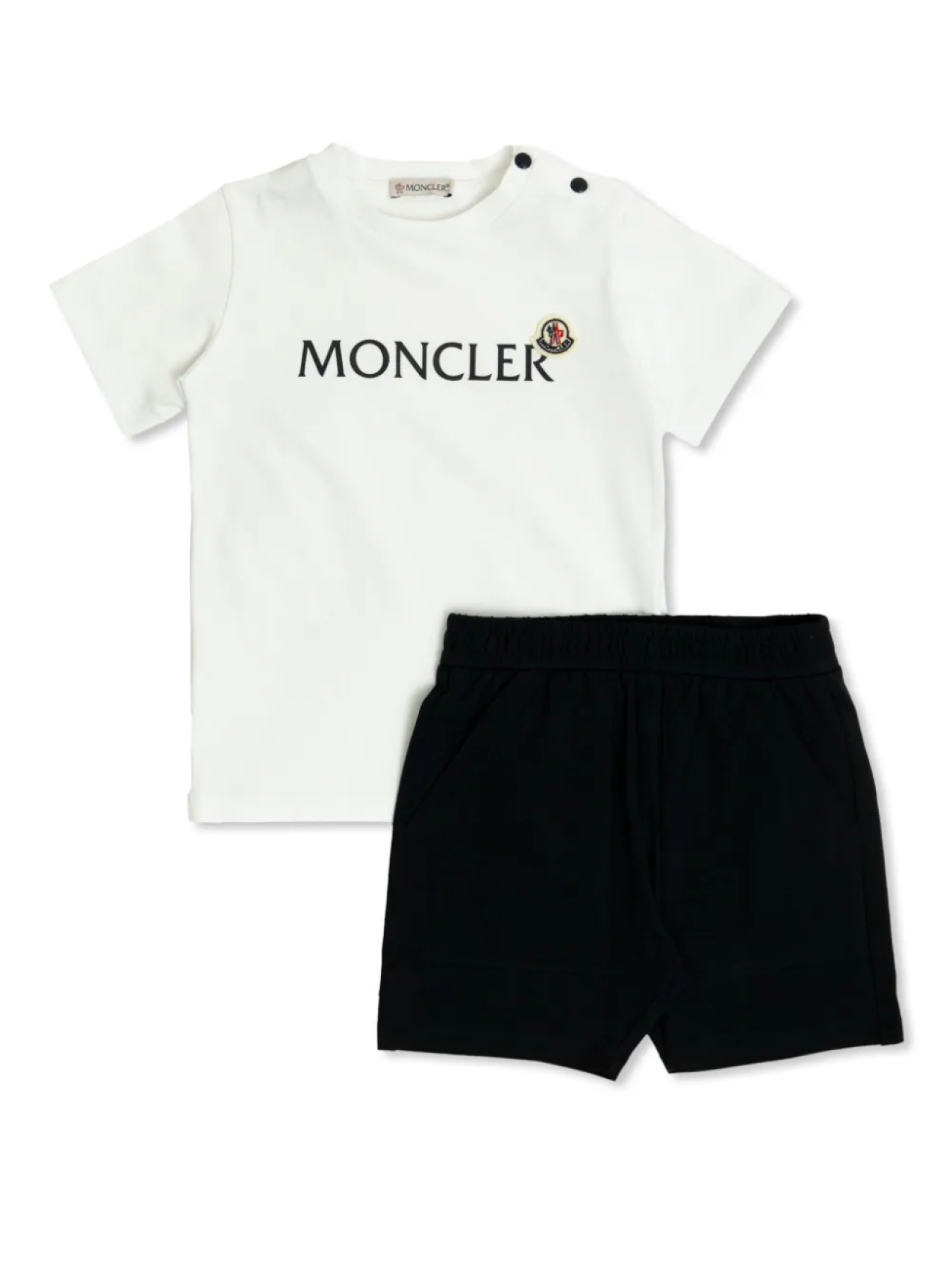 

Комплект шорт с логотипом Moncler Enfant, белый