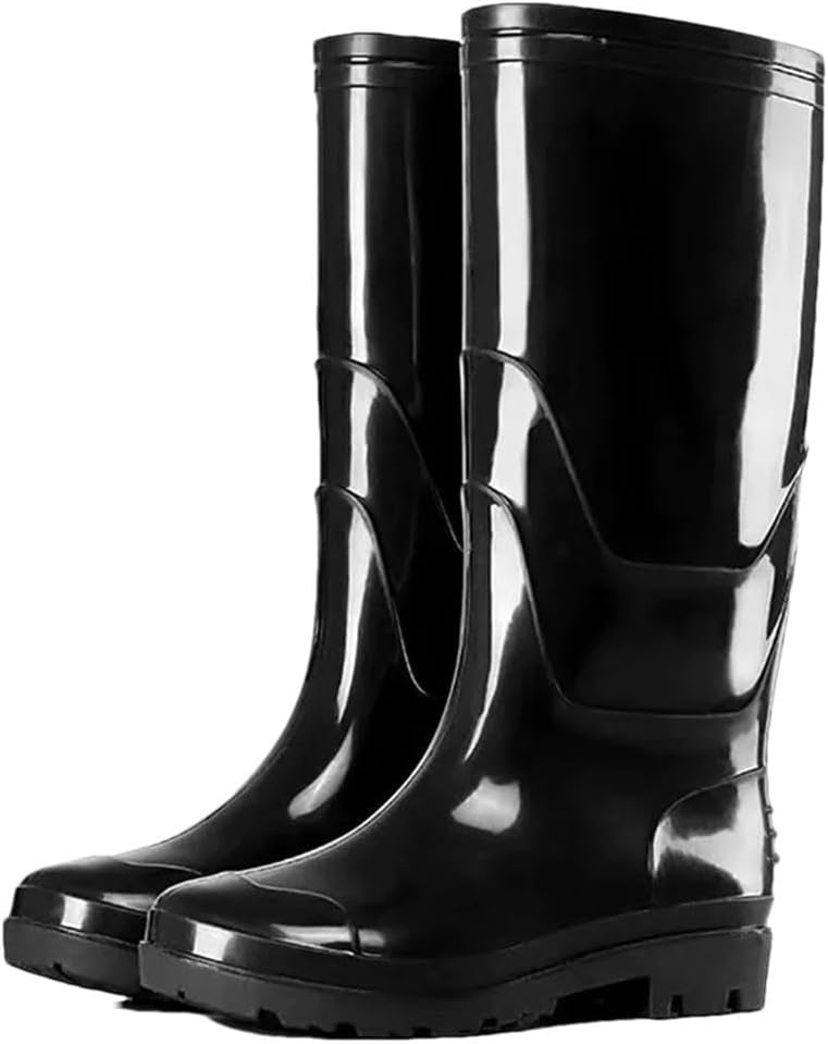 

Мужские кухонные дождевые сапоги, неутепленные резиновые туфли, дезодорирующие, противоскользящие водонепроницаемые обувь Generic, черный