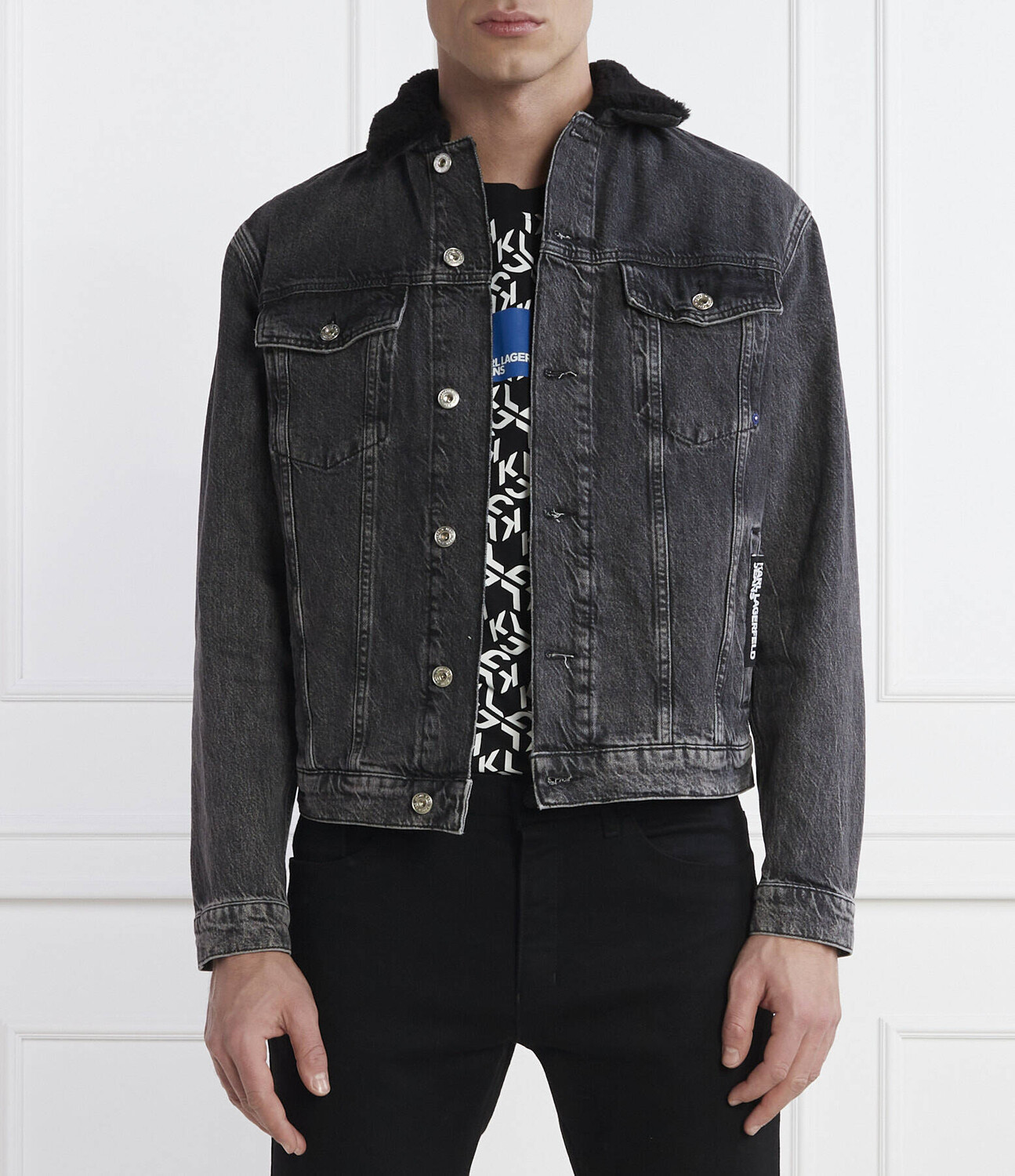

Куртка Karl Lagerfeld Jeans di jeans Regular Fit, цвет grafite