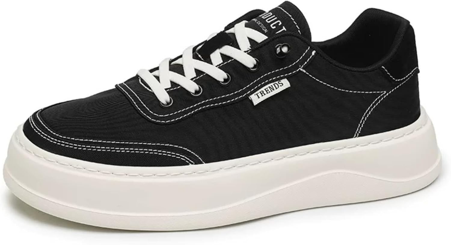 

Мужские кроссовки MACEFIL на толстой подошве из холщовой ткани, повседневные, классические, модные, дышащие, легкие, для спорта и ходьбы, черный