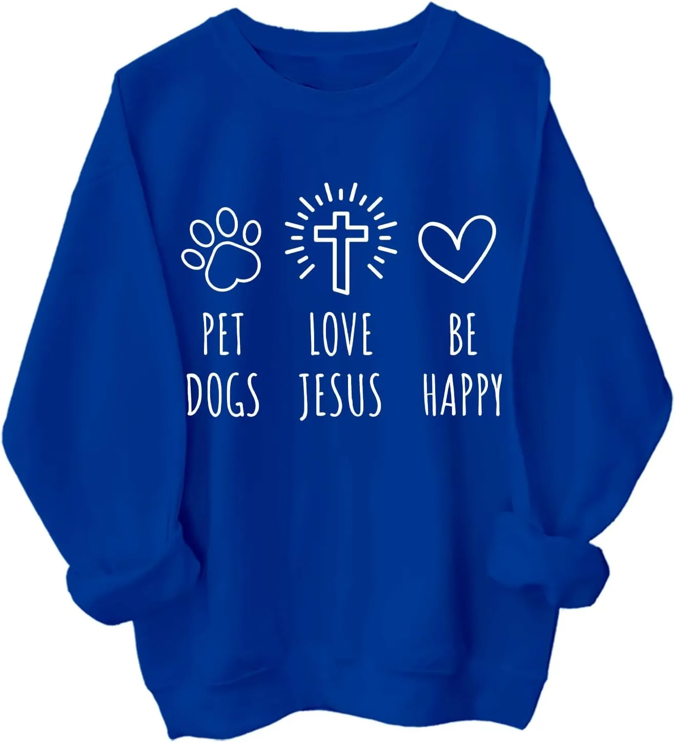 

Толстовка Pet Dogs Love Jesus Be Happy, Sapphire Blue Kcjxes